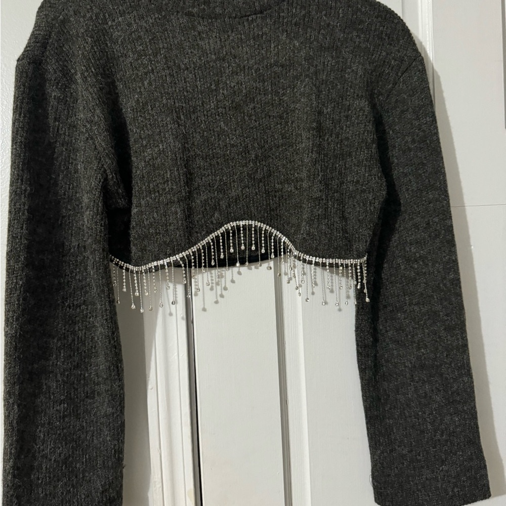 Zara rhinestone sweater
